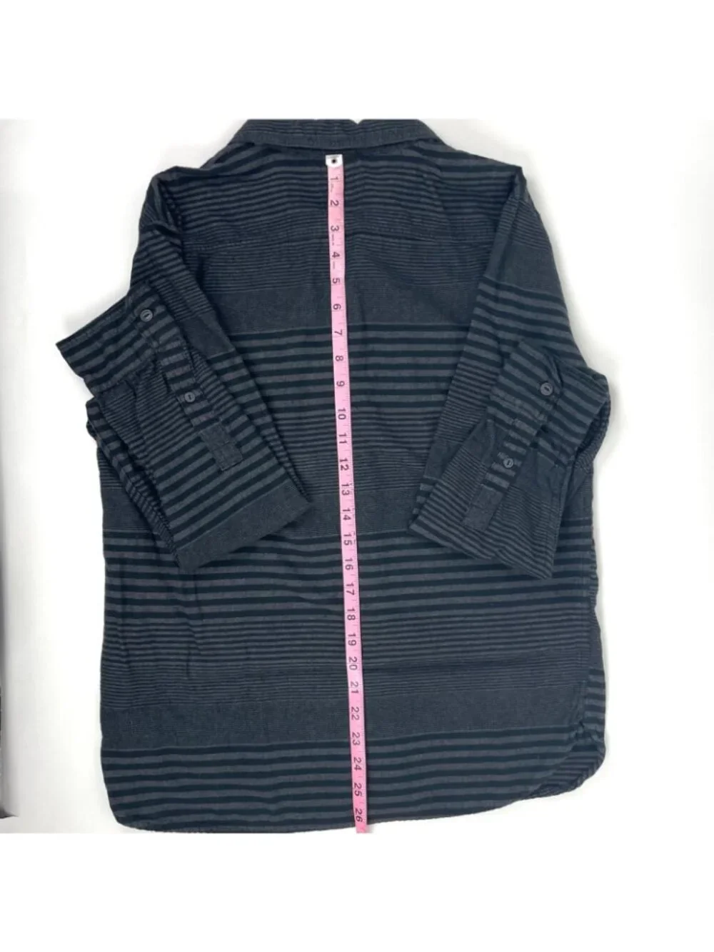 Levi's Mens Button Down Shirt Black and Gray Stripes Size M